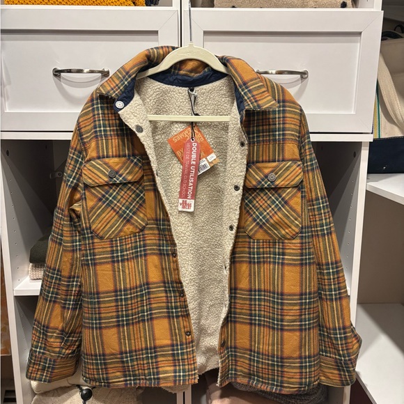Dovetail Workwear Jackets & Blazers - Dovetail Workwear Reversible Sherpa Plaid Jacket NWT